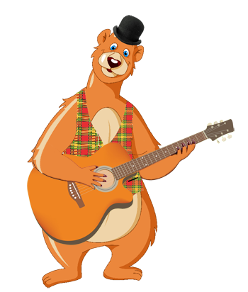 RatgebBär mit Gitarre